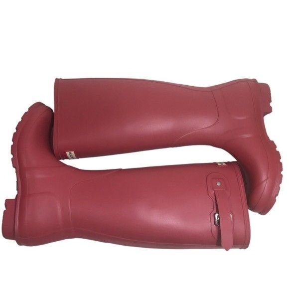 Hunter Original Tall Rain Boots Matte Glenmore Rose Pink Size 7 NWOT Waterproof - Picture 4 of 8
